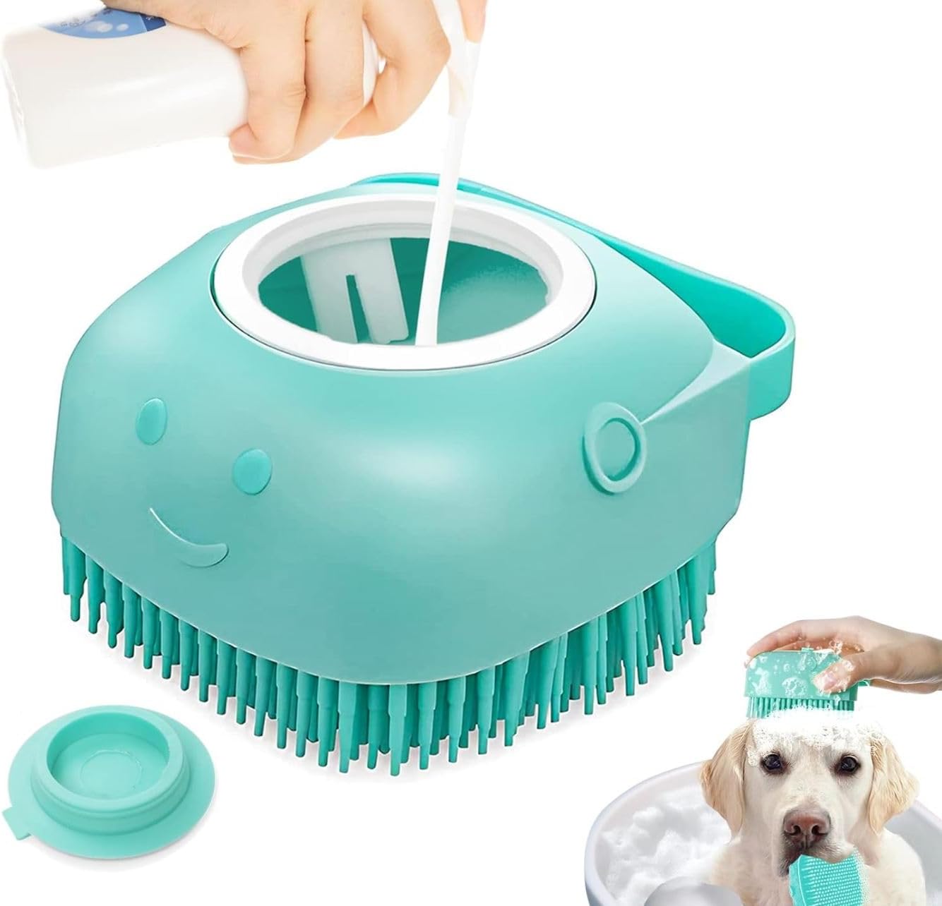 Brosse de bain en silicone pour chien
