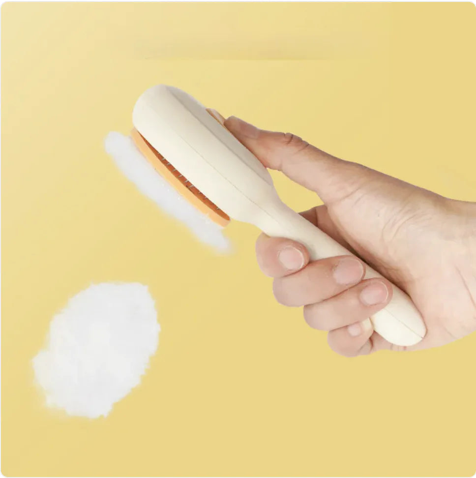 Brosse de toilettage antidérapante pour chats et chiens avec peigne en acier inoxydable