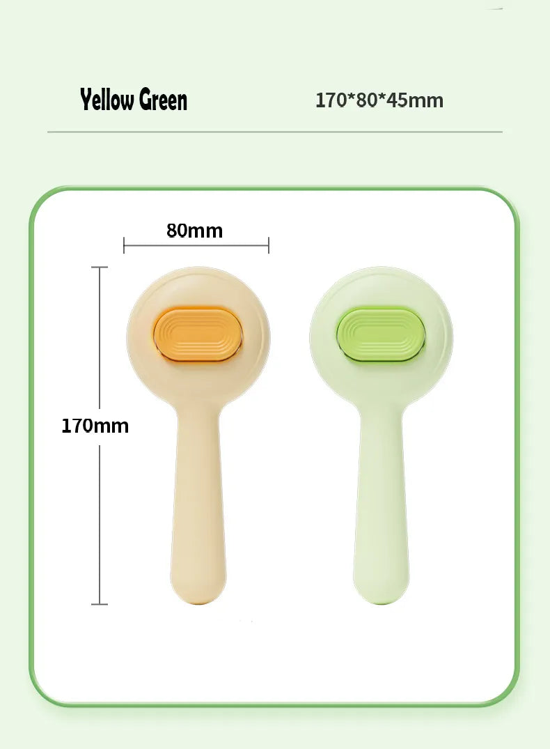 Brosse de toilettage antidérapante pour chats et chiens avec peigne en acier inoxydable